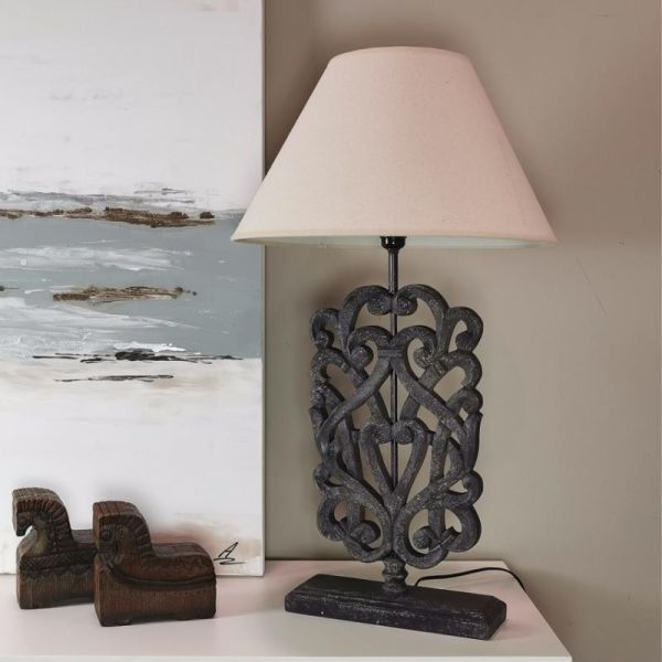 Pantalla lámpara mesa cónica 45x45x28 (Sup. 19) blanca