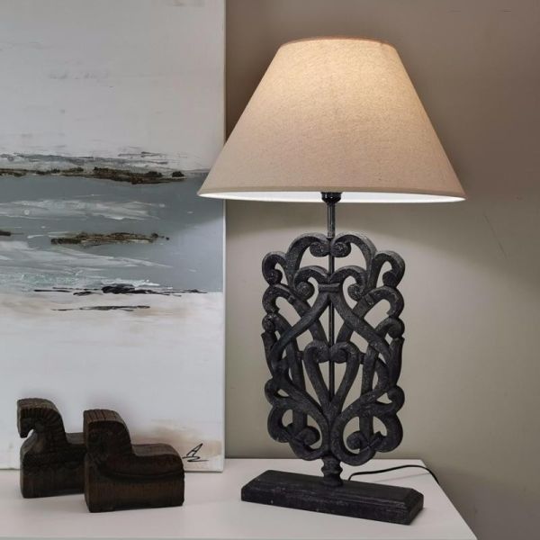 Pantalla lámpara mesa cónica 45x45x28 (Sup. 19) blanca