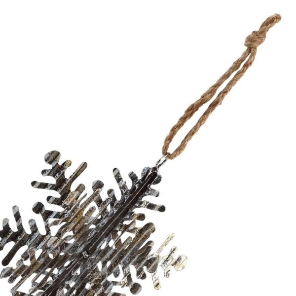 Estrella colgante navidad  15x15x34 metal dorado 