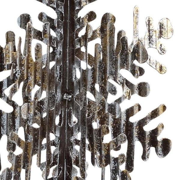 Estrella colgante navidad  15x15x34 metal dorado 