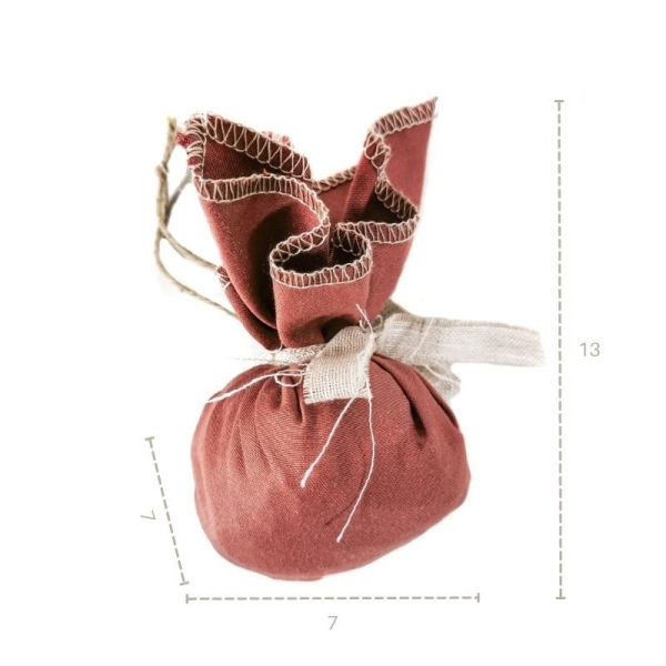 Bola decorativa navidad 7x15x7 bolsita Lino rosa nude