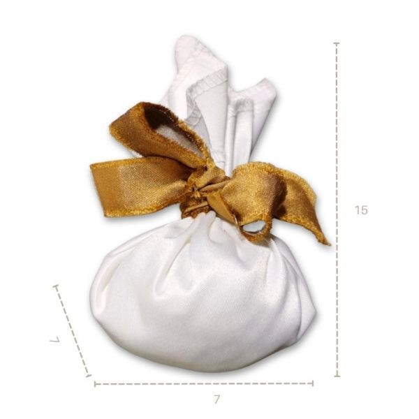 BOLA NAVIDAD TELA BLANCA LAZO