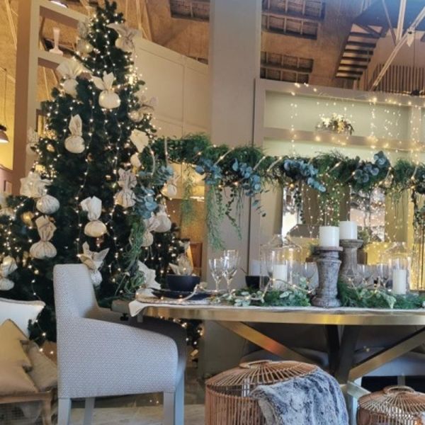 BOLA NAVIDAD TELA BLANCA LAZO