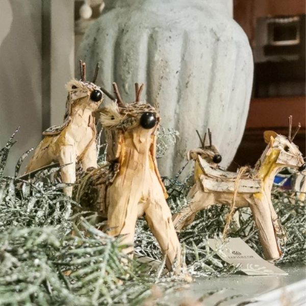 Ciervo pequeño decorativo madera 15x15x3 para colgar