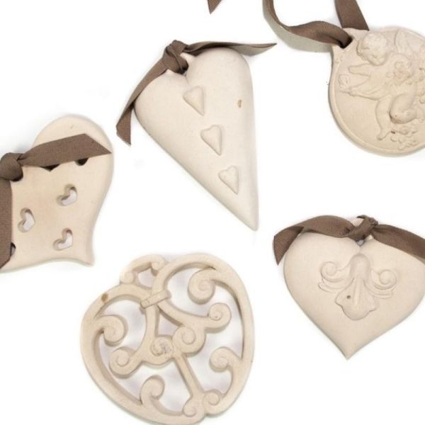 CORAZON PERFUMADOS BLANCOCINTA RASO PARA COLGAR 7X3X7