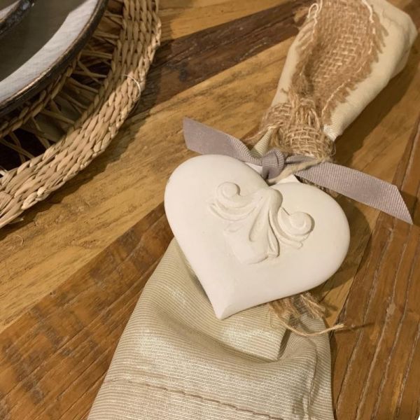 CORAZON PERFUMADOS BLANCOCINTA RASO PARA COLGAR 7X3X7