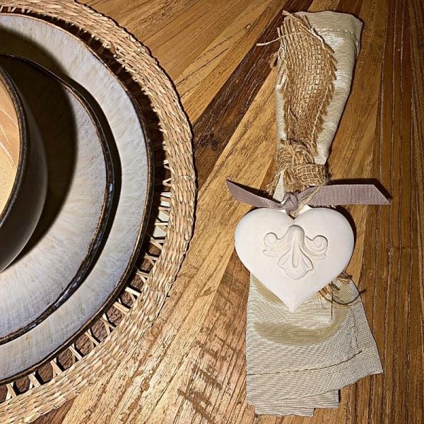 CORAZON PERFUMADOS BLANCOCINTA RASO PARA COLGAR 7X3X7