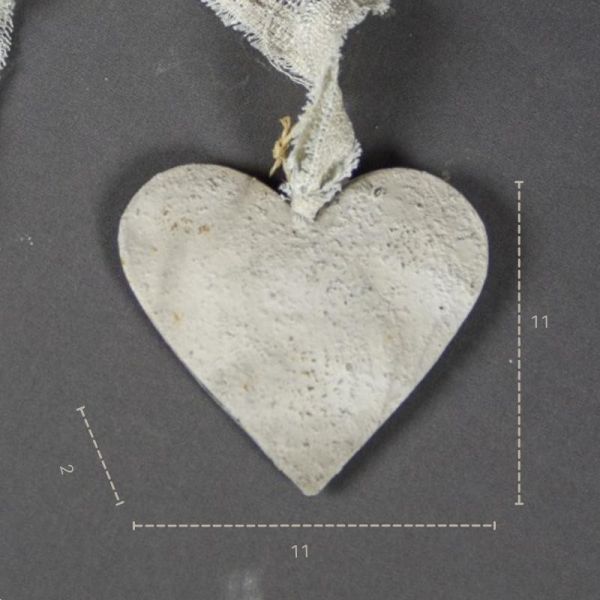 CORAZON METAL COLOR GRIS 