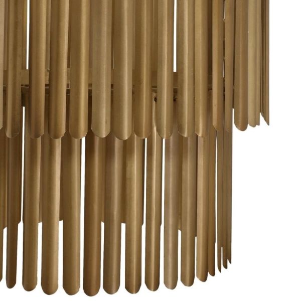 Lámpara techo colgante redonda 50x50x50 madera y  hierro