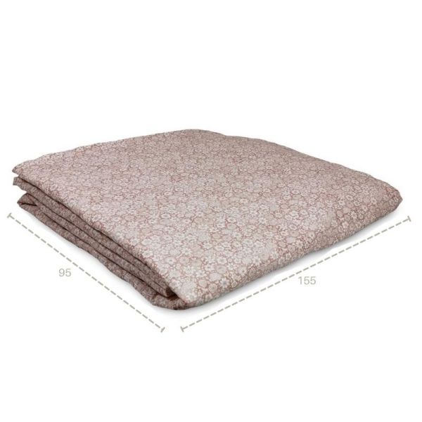 Plaid Manta acolchada Flores Rosa palo pie de cama  90-105 y 135-150 | Liberty Nude
