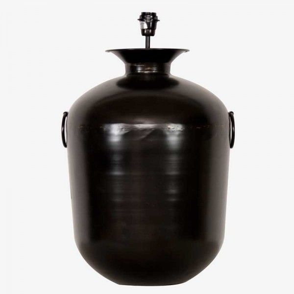 Pie Lampara Anfora Negra  44x44x66  