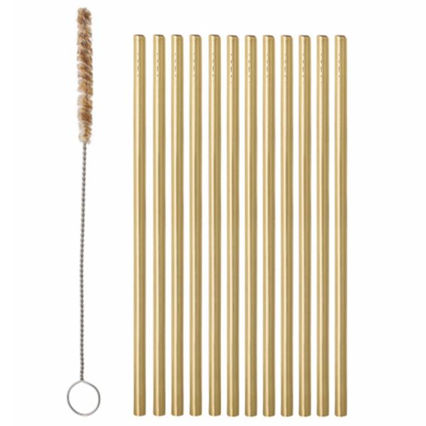 Pajitas de acero inoxidable 0.5x20 mezcla coctele  