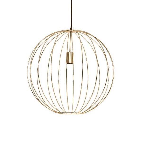 Lámpara techo colgante redonda 50x50x51 metal  dorada