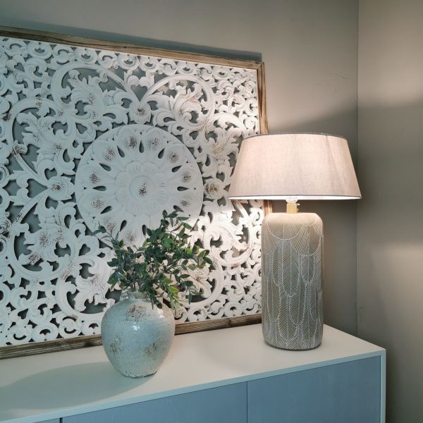 PIE LAMPARA S/MESA INDIANA 20X20X49