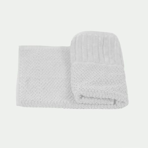 Toalla algodón pequeña de baño lavabo blanco roto 50X40 - 540 Gr.