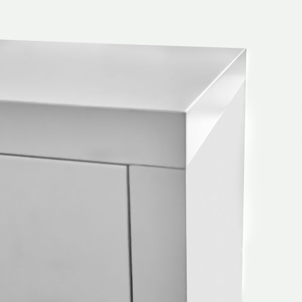 Mesita noche 3 cajones 55x35x49 madera maciza gris topo decapado