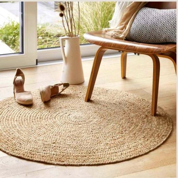 Alfombra redonda yute natural 120-180-200-220 cm Diam.