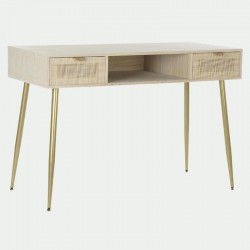 Mesa escritorio madera 120x60x70 metal negro 