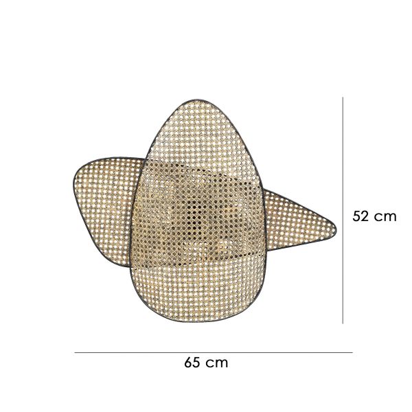 APLIQUE A PARED METAL DORADO ELLISE 52X17.5X65