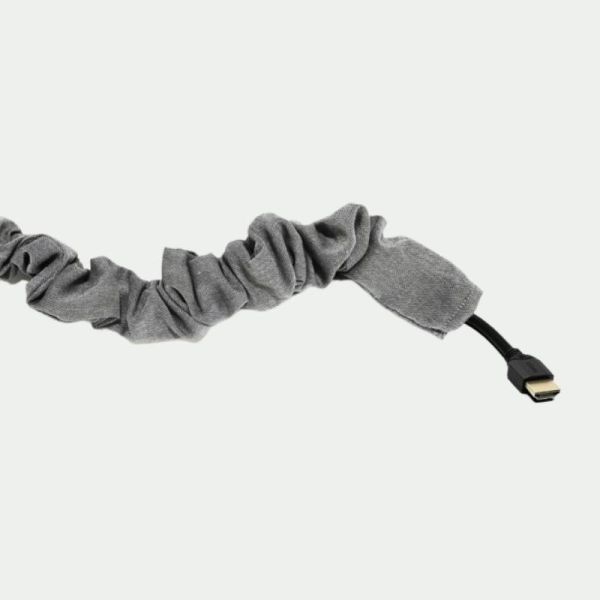 Cubre Cables decorativo tela arrugada 1,8 mtrs. para Lámparas, Televisión TV, Ordenador