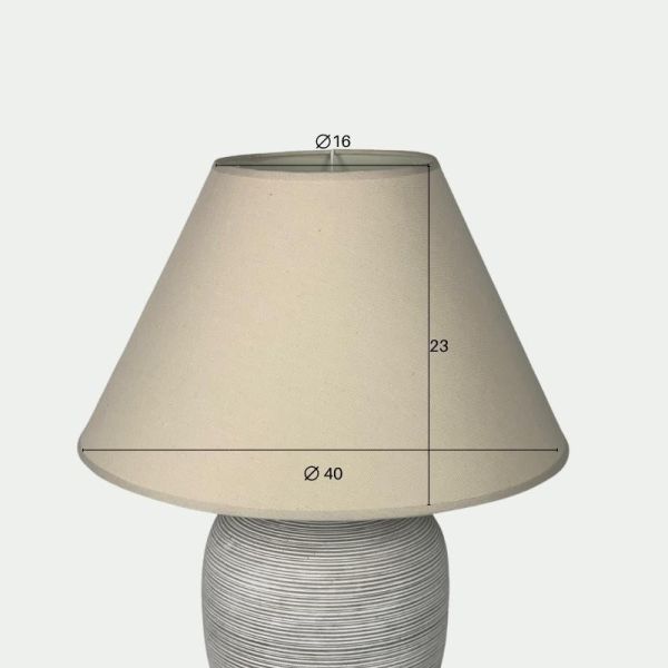 PANTALLA 40 REDONDA LINO TOPO 40X16X25