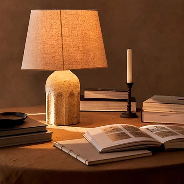 Pantalla yute 40x40x28 cuadrada  