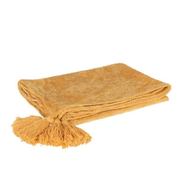 PLAID FAYOLA ALGODON OCRE 190X146