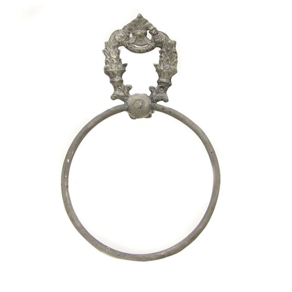 Towel rail metal gray circ cular