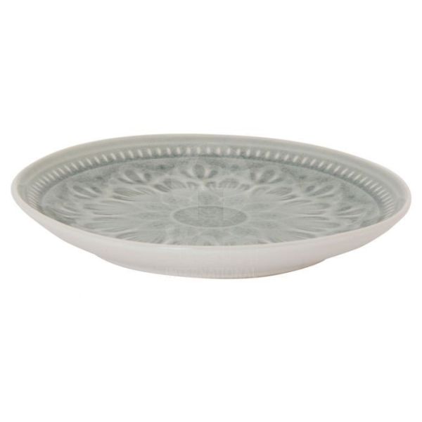 PLATO CERAMICA POSTRE GRIS