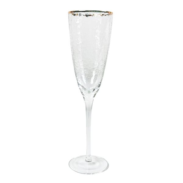 COPA CHAMPAGNE CRISTAL CON BORDES DORADOS