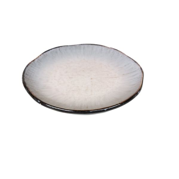 PLATO CERAMICA CREAM BLUE TAMAÑO S