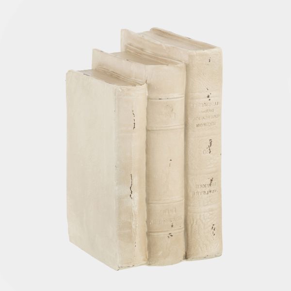 LIBROS DECO POLI BLANCO TALLA L 14.5X11.5X19CM