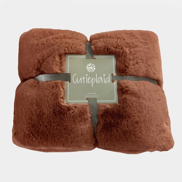 PLAID CUTIE POLIESTER MARRON CL 180X130X3CM