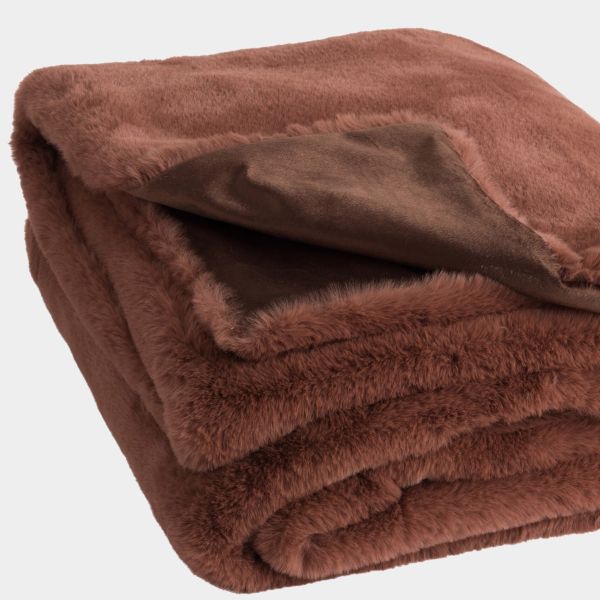 PLAID CUTIE POLIESTER MARRON CL 180X130X3CM