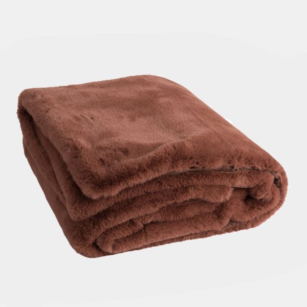 PLAID CUTIE POLIESTER MARRON CL 180X130X3CM