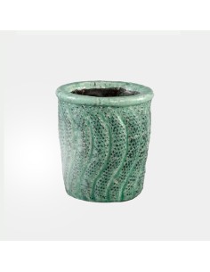 Macetero Jarrón cerámica verde 10x11 cm