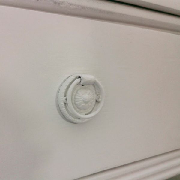 Table rectangulaire Deux tiroirs blancs 57x39.5x57 cm