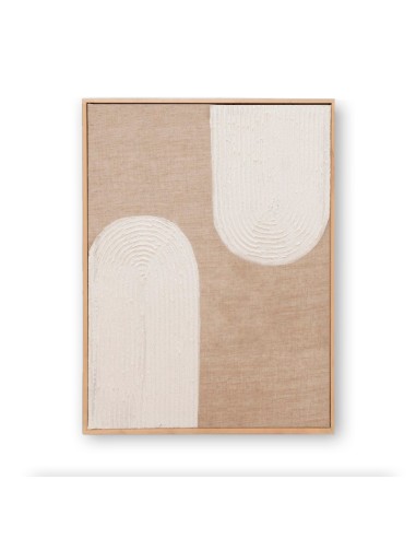 Cuadro Abstracto Lino marco madera 100x80 cm