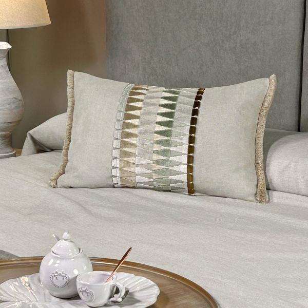 Cojín artesanal con relleno premium para cama y sofá en alta decoración elegante
