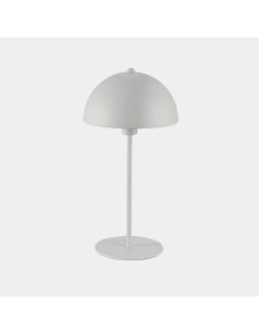 Lámpara mesa metal 39x20 cm, Blanco