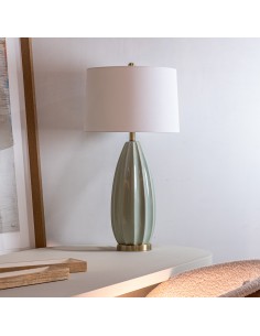 Lámpara de mesa Gres-Lino, Verde 78x40 cm