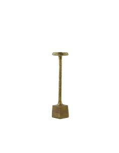 Porta-velas antiguo metal bronce 36x8 cm