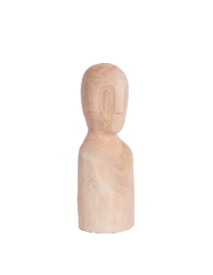 Figura étnica madera natural 33 x 13 cm