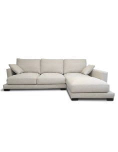 Sofá +Chaise longue 2 plazas, blanco 280x185 cm