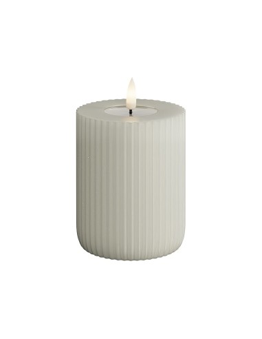 VELA LED BEIGE RAYITA SAND SOLID STRIPE CANDLE