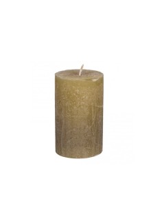 RUSTIC OLD YELLOW PILLAR CANDLE