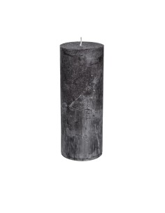 RUSTIC SWISH GREY PILLAR CANDLE