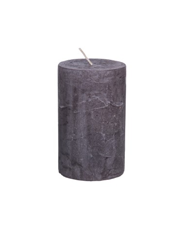 RUSTIC SWISH GREY PILLAR CANDLE