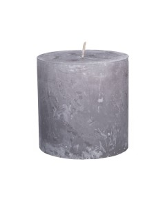 RUSTIC SUEDE GREY BLOCK CANDLE