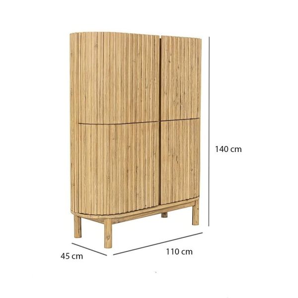 Armario Buffet de Madera Natural | Elegancia y Funcionalidad